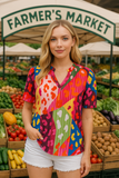 Multi Colorful Leopard blouse
