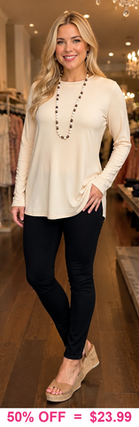 Cream Color long sleeve top