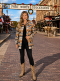 L, XL. 2X,3X : Tan tribal coat