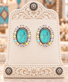 Western Bling Oval Earring