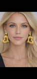 Gold Textured Heart stud earrings