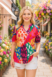 Multi Colorful Leopard blouse