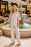 M, 3X Checkered 3/4 sleeve top
