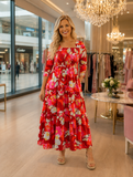 New 🍊 & Pink Floral Fall Dress