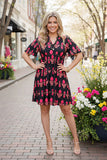Black and Red floral dress