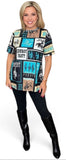 XL, 3X : Cowboy Party Western Printed top