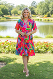Pink, Lime, Green & Purple  Summer Dress