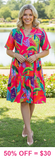Pink, Lime, Green & Purple  Summer Dress