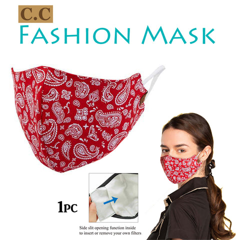 Paisley Face Mask CC Brand: 3 color options
