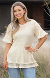 Cream Sequin Blouse