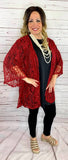 *Maroon Lace Cardigan