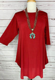S/M : Maroon Scoop Tunic