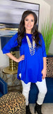S/M :  Blue Scoop Tunic