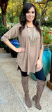 SMALL: Taupe Scoop Tunic