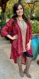 Burgundy Maroon Lace Duster