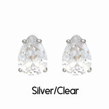 Clear Teardrop Stone Post Earring
