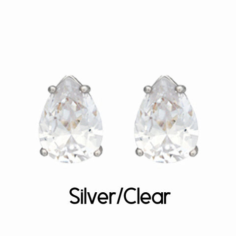 Clear Bling Rhinestone Teardrop  Stud post Earring