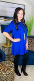 S/M :  Blue Flutter Tunic