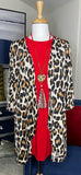 Big Spot Leopard Drape Cardigan-PLUS SIZE (3X)