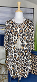 S-M-L : Cream Big Spot Leopard Scoop Tunic