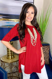 S/M : Maroon Scoop Tunic